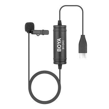 BOYA BY-DM2 USB Type-C Omnidirectional Lavalier Microphone for Android Devices (6m)