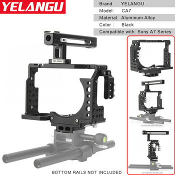 YELANGU CA7 Aluminum Camera Cage for Sony A7, A7s , A7r3 , A9 