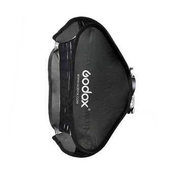 Godox S2 Speedlite Bracket + 80 x 80cm Quick Set Up Softbox with GRID (Bowens Mount , V1 Round Head / Rectangular Speedlite) 