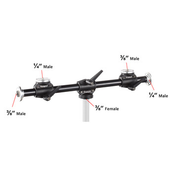 Godox LSA-10 Dual Mount Arm for Tripod  Flat Lay photography (Mount 2 - 4 Cameras)