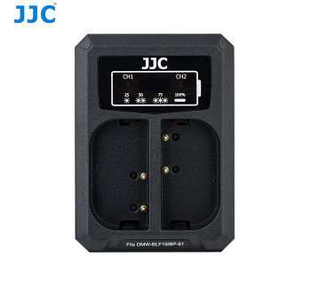 JJC DCH-BLF19E USB Dual Battery Charger for Panasonic DMW-BLF19 / Sigma BP-61