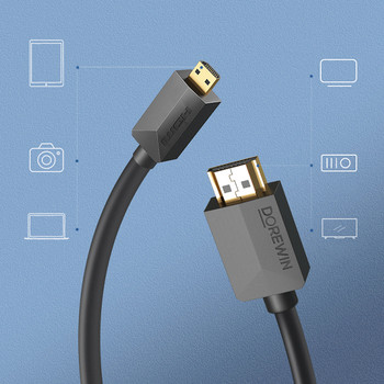 Dorewin RHD005 4K HD Micro Male HDMI to Male HDMI Cable (5m)