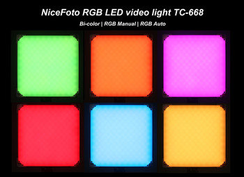 Nicefoto TC-168 RGB Pocket LED Light (2800-9900K) #640183