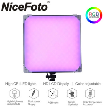 Nicefoto TC-668 40W Pro RGB LED Panel Video Light with AC Power Adapter