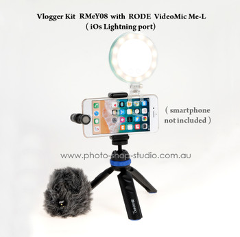 Vlogger Kit RMeY08 with Benro PP1 and Rode VideoMic Me-L (iOs Lightning port)