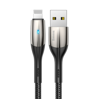 Baseus CALSP-B01 Horizontal USB to Lightning Cable 1M (Black) with indicator lamp for iPhone