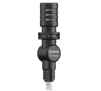 BOYA BY-M100D Omnidirectional Directional Miniature Condenser Microphone (Lightning connector)