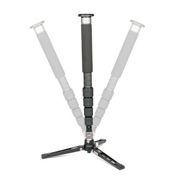 Cavix MPD-325C Carbon Fiber Video 5-section Monopod with Leg Stand (Max Load 10kg ,Twist Lock)