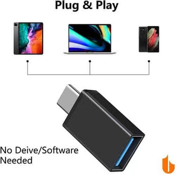 Fotolux USB-C Male to USB-A Female USB 3.0 Adapter OTG Converter