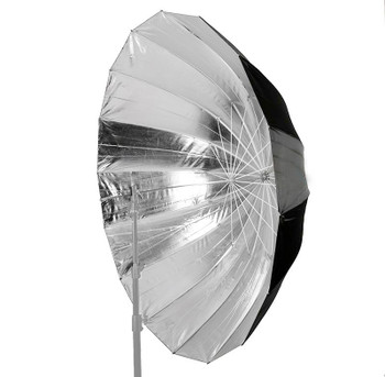 FOTOLUX 50''(130cm)/60''(150cm)/65''(165cm)/70''(180cm) PARABOLIC UMBRELLA (BLACK/SILVER)