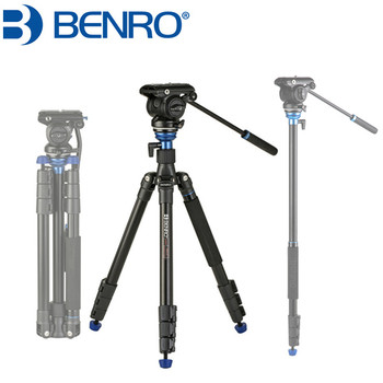 Benro A2883FS4PRO Aluminium Travel Angel Aero 4 Video Tripod Kit with S4 Pro Fluid Head (Flip Lock)