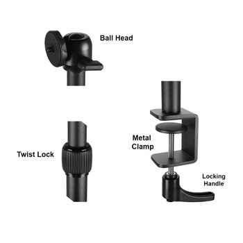 Godox ES-TMR Telescopic Mounting Rod & Desk Clamp