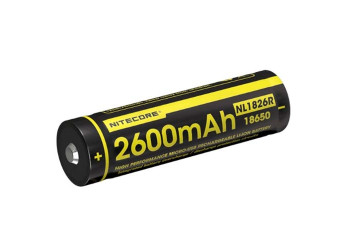 Nitecore NL1826R 2600mAh 3.7V 18650 Micro-USB Rechargeable Li-ion Battery