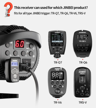 Jinbei TR-RV 2.4GHz Flash Wireless Receiver with  3.5 mm Sync jack for TR-Q6 TR-Q7