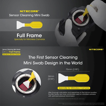 Nitecore NC-CK24S Full Frame Sensor Cleaning Mini Swabs