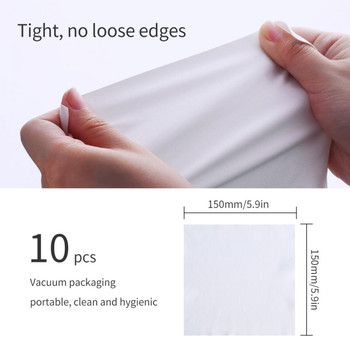 K&F Concept SKU1597 15x15cm Microfiber Dust-free Lens Cleaning Cloth (10 Pack)