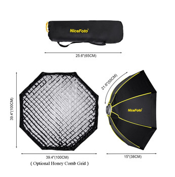 Nicefoto ES-100g 100x100cm Octagon Quick Set Up Softbox