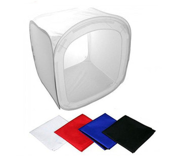 Godox 80x80x80 cm Portable Light Tent + 4 colour Backdrops Red White Black Blue