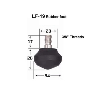 Leofoto LF-19 Tripod Rubber feet ( set of 3 ) for Medium size Tripod/Monopod