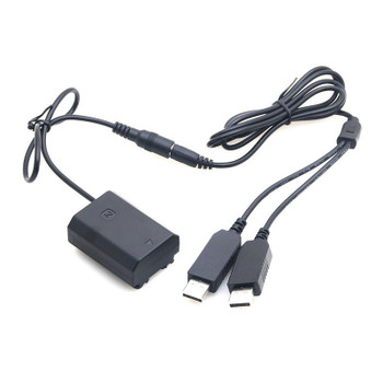 Fotolux FZ100 Dummy Battery to Double USB Cable
