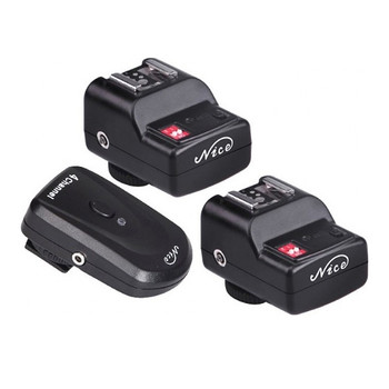 Nicefoto OTT-04GY Wireless Flash Trigger & Receiver Set (1 TX + 2 RX) for Spddelights