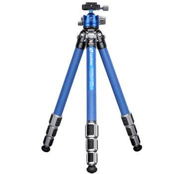 Leofoto LP-324C+LH-40 (Blue) Carbon Fibre 4-Section Twist Lock Tripod with Blue Ball Head