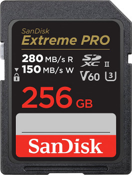 SanDisk Extreme PRO 256GB 280MB/s V60 4K/6K SDXC Memory Card