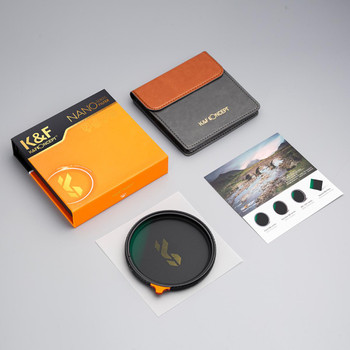 K&F Concept 77mm Black Mist 1/4 + ND2-32 Variable ND Filter