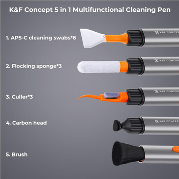K&F Concept SKU.1975 16mm APS-C 5-in-1 Replaceable Cleaning Pen Set