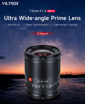 Viltrox AF 13mm F1.4 Z Ultra Wide Angle Prime Lens for Nikon Z-mount Mirrorless Cameras