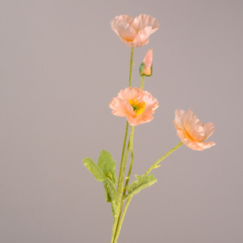 Fotolux Photo Props Artificial Poppies 60cmH x 7cmD (Coral Pink)