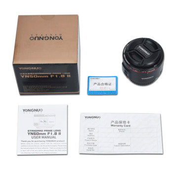 Yongnuo YN50mm F1.8 II Auto Focus Standard Prime Lens for Canon EF mount