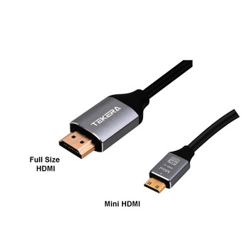 Tekera 4K HD-C Male Mini HDMI to Male HDMI Tethering Cable (3.0m)