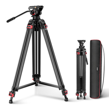 NEEWER GM88 1.8m Heavy Duty Aluminum Alloy Video Tripod with Fluid Head