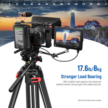 NEEWER GM88 1.8m Heavy Duty Aluminum Alloy Video Tripod with Fluid Head