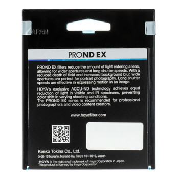 Hoya 72mm PROND EX ND1000 (3.0) 10-stops ND Neutral Density Filter