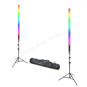 Luxceo 2x P120 18W 1.2m Waterproof IP68 Full Colour RGB Two LED Light Wand Kit