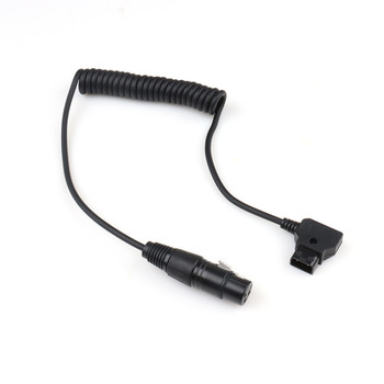 Fotolux D-Tap Type B Male to 3 Pin XLR Female Coiled Cable (0.5-1m)