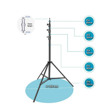 Fotolux LS-3800 Air Cushioned Light Stand 3.8m tall ( Extra Large size )