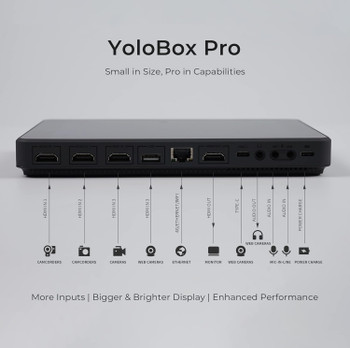 YoloLiv YoloBox Pro 8'' LCD All-in-one Portable Multi-Cam Live Streaming Studio Monitor Encoder Recorder Switcher