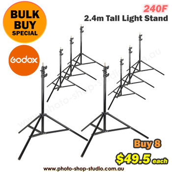 Godox 8x 240F Light Stand 2.4m tall (Bulk Buy)