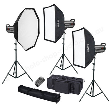 Jinbei 3x MSN-600pro 600Ws High Speed Sync Pro Three Studio Flash Lighting Kit