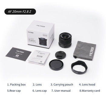  Viltrox AF 20mm F2.8 Z  Auto Focus Wide Angle Lens for Nikon Z-Mount