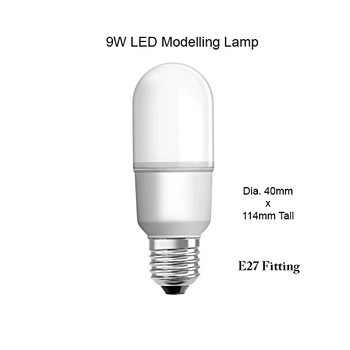 Osram E27 9W  6500K LED Bulb ( Modelling lamp ) for Studio Flash