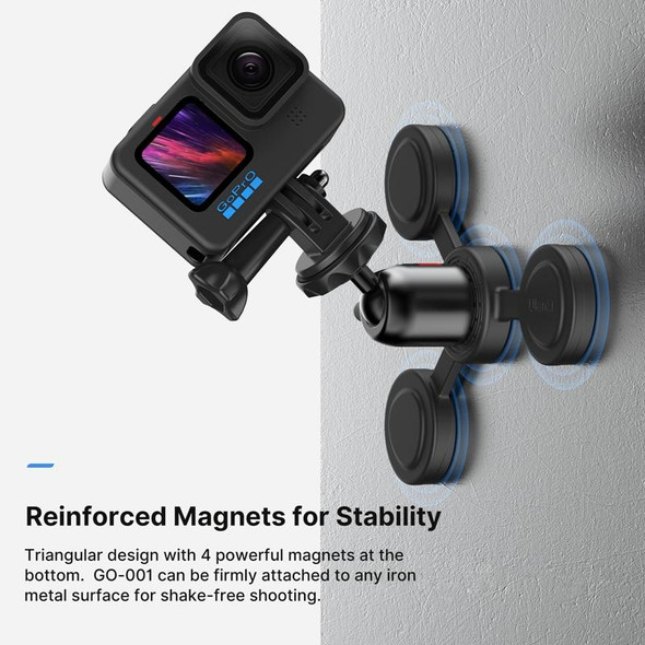 Ulanzi GO-001 C016GBB1 Magnetic Mount for Action Cameras 