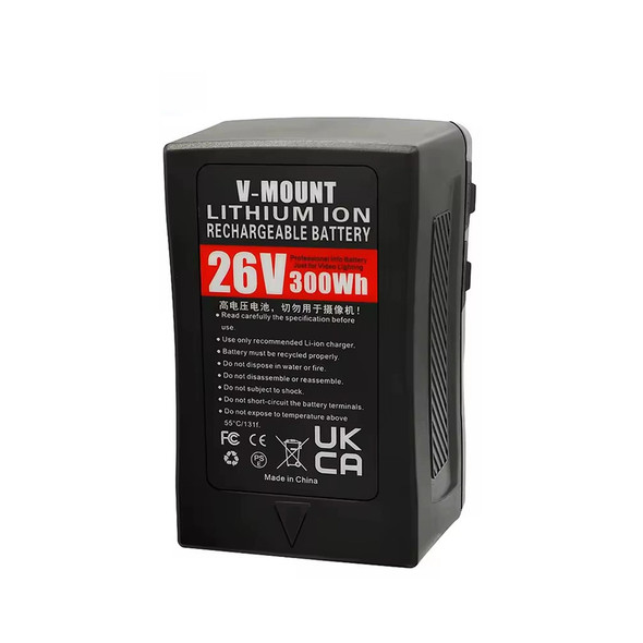 Fotolux BP-300 26V 300Wh 20400mAh V-mount V-lock Li-ion Battery (with D-tap & USB Output)