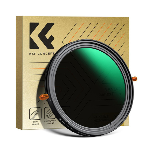 K&F Concept KF01.2407 77mm Variable ND2-ND32 (1-5 stop) & CPL MC Circular Polarizer Nano-D 2 in 1 Lens Filter