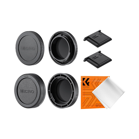 K&F Concept SKU.2226 Body Cap & Rear Lens Cap Kit for Olympus M4/3 Mount