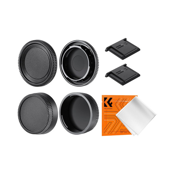 K&F Concept SKU.2230 Body Cap & Rear Lens Cap Kit for Nikon F-mount