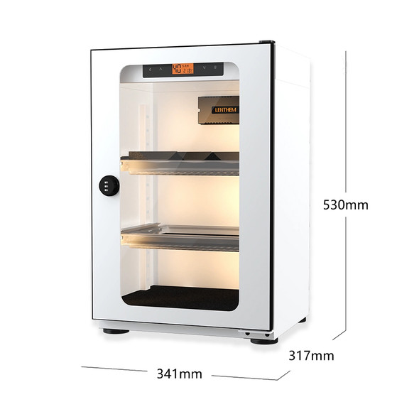 Lenthem DTW-045D 40L Small Auto-Dehumidifier Digital Dry Cabinet (White)